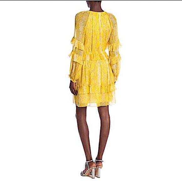 Diane von Furstenberg Haven Snake Print Silk Ruffle Dress - Picture 4 of 10